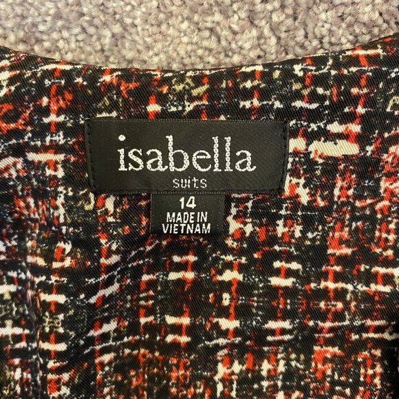 Isabella Suits Women's Jacket Coat Size 14 Check Full Zip Long Sleeves EUC - Picture 7 of 8